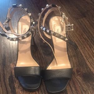 Valentino rockstud block heel sandals